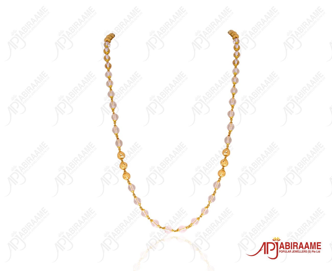 sphatik gold chain