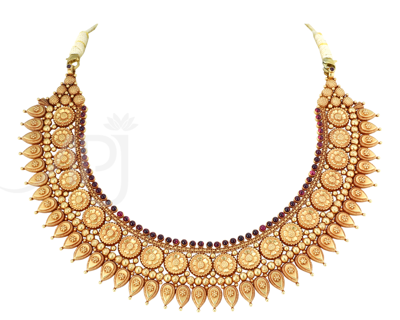 Gold temple necklace designs with price sale